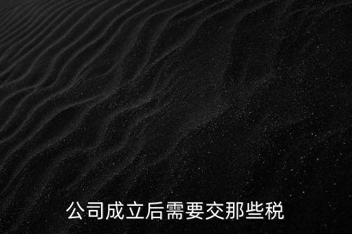 辦一個企業(yè)都需要交什么稅，公司成立后需要交那些稅