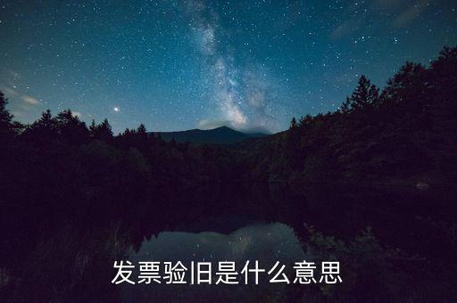 發(fā)票驗舊是什么意思