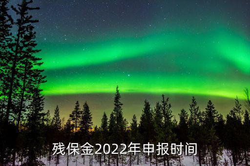 殘保金2022年申報時間