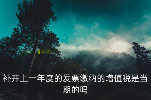 補(bǔ)開(kāi)上一年度的發(fā)票繳納的增值稅是當(dāng)期的嗎