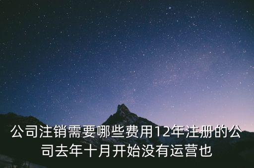 企業(yè)注銷要交些什么稅，公司注銷需要哪些費(fèi)用12年注冊的公司去年十月開始沒有運(yùn)營也