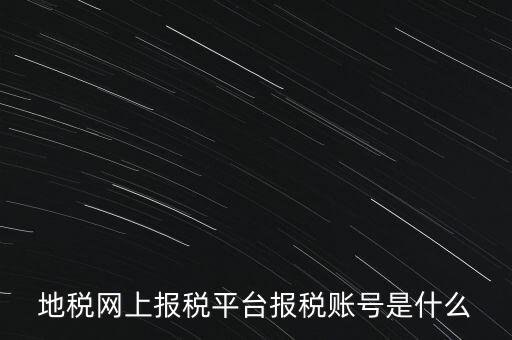 地稅網(wǎng)上報稅平臺報稅賬號是什么