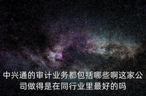 百旺中興通干什么的，中興通的審計(jì)業(yè)務(wù)都包括哪些啊這家公司做得是在同行業(yè)里最好的嗎