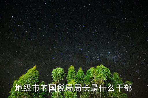 福州國(guó)稅局長(zhǎng)什么級(jí)別，地級(jí)市的國(guó)稅局局長(zhǎng)是什么干部