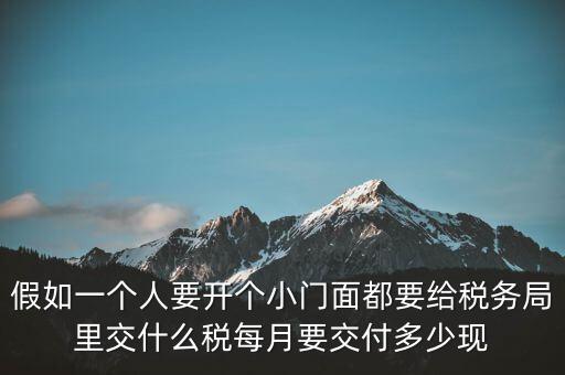 假如一個人要開個小門面都要給稅務(wù)局里交什么稅每月要交付多少現(xiàn)