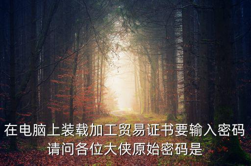 ca原始密碼是什么，ca證書密碼是什么