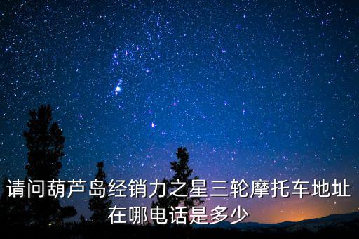 請問葫蘆島經(jīng)銷力之星三輪摩托車地址在哪電話是多少