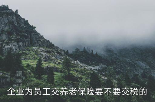 企業(yè)為員工交養(yǎng)老保險要不要交稅的