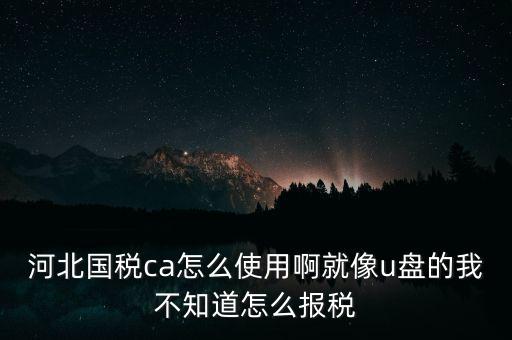 ca行助手是什么，稅務申報是否下載ca行助手就可以了