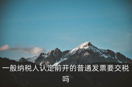 認定前發(fā)票是什么，認證發(fā)票提示提交發(fā)票為認定前發(fā)票我們早就是一般納稅人了  搜