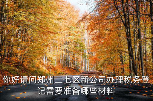 你好請問鄭州二七區(qū)新公司辦理稅務登記需要準備哪些材料