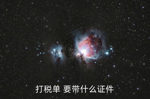 打印稅單需要什么證件，到稅務(wù)打印稅單需要什么資料