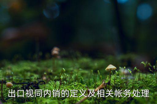 出口視同內(nèi)銷的定義及相關(guān)帳務(wù)處理