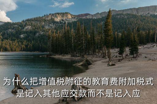 為什么交增值稅附加稅，為什么把增值稅附征的教育費附加稅式是記入其他應交款而不是記入應