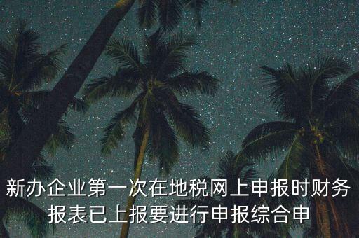 新辦企業(yè)第一次在地稅網(wǎng)上申報(bào)時(shí)財(cái)務(wù)報(bào)表已上報(bào)要進(jìn)行申報(bào)綜合申