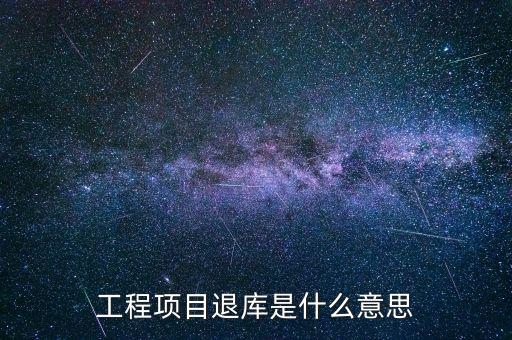 電子退庫是什么意思，工程項(xiàng)目退庫是什么意思