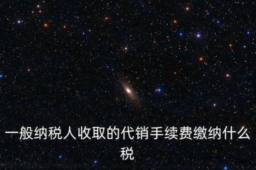 一般納稅人收取的代銷手續(xù)費繳納什么稅