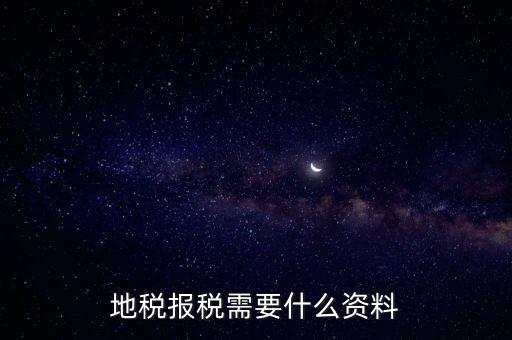 地稅報稅需要什么資料