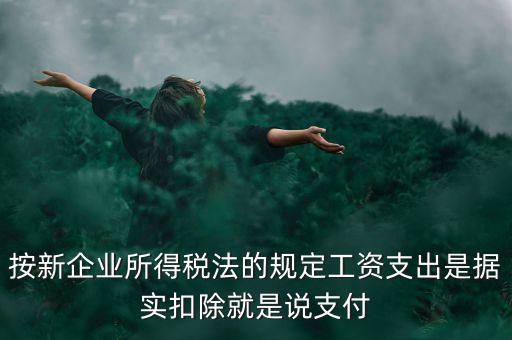 按新企業(yè)所得稅法的規(guī)定工資支出是據(jù)實扣除就是說支付