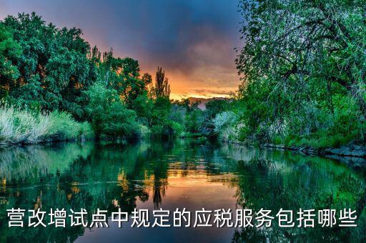 營(yíng)改增試點(diǎn)中規(guī)定的應(yīng)稅服務(wù)包括哪些