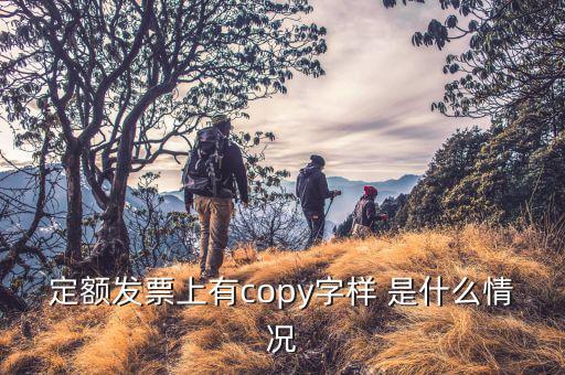 定額發(fā)票上有copy字樣 是什么情況