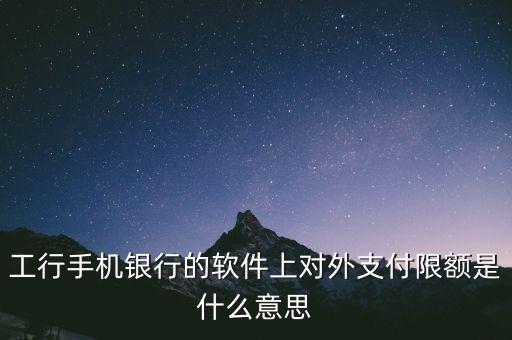 對(duì)外支付什么意思，工商銀行支出對(duì)外什么意思