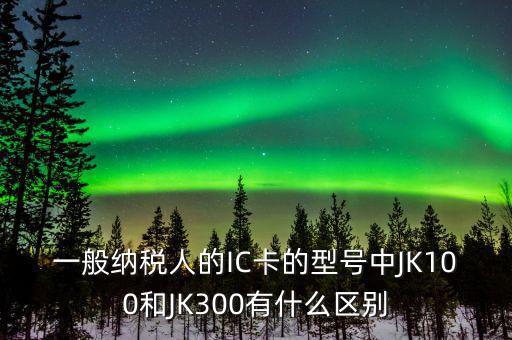 一般納稅人的IC卡的型號中JK100和JK300有什么區(qū)別