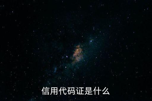 信用代碼號(hào)是什么情況，信用代碼證是什么