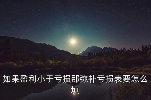 如果盈利小于虧損那彌補(bǔ)虧損表要怎么填