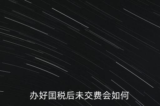 辦好囯稅后未交費(fèi)會如何