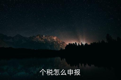 個稅怎么申報