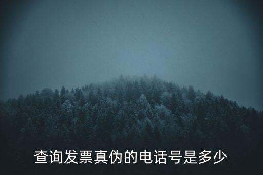 電話如何查詢發(fā)票真?zhèn)尾樵?，查詢發(fā)票真?zhèn)蔚碾娫捥?hào)是多少