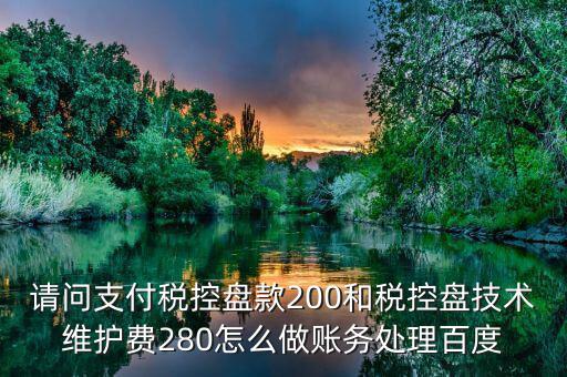 百望稅控280元 如何入賬，稅控280元收到發(fā)票怎么入賬