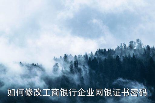 如何修改工商銀行企業(yè)網(wǎng)銀證書密碼