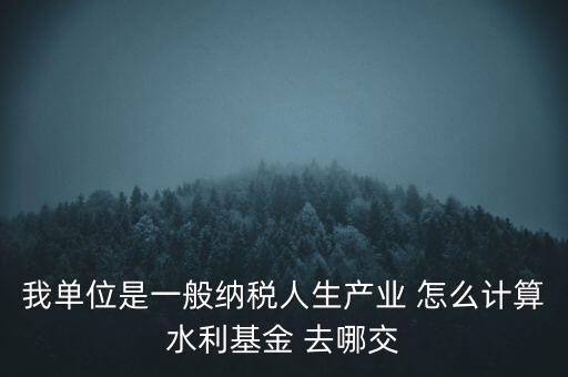 我單位是一般納稅人生產(chǎn)業(yè) 怎么計算水利基金 去哪交