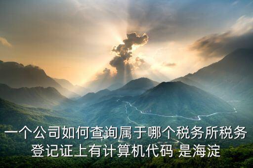 企業(yè)屬于哪個(gè)國(guó)稅分局如何查詢，怎么查詢公司的主管稅務(wù)機(jī)關(guān)