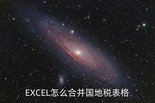 EXCEL怎么合并國(guó)地稅表格