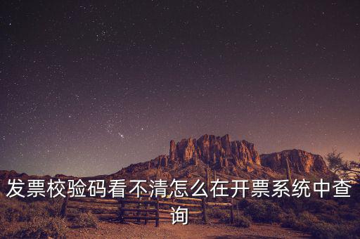 發(fā)票校驗碼看不清怎么在開票系統(tǒng)中查詢