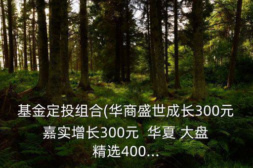 基金定投組合(華商盛世成長300元 嘉實增長300元  華夏 大盤 精選400...