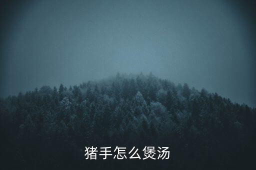 豬手怎么煲湯