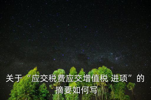 進項稅額轉(zhuǎn)出摘要怎么寫,貸:應(yīng)交稅金-未交增值稅