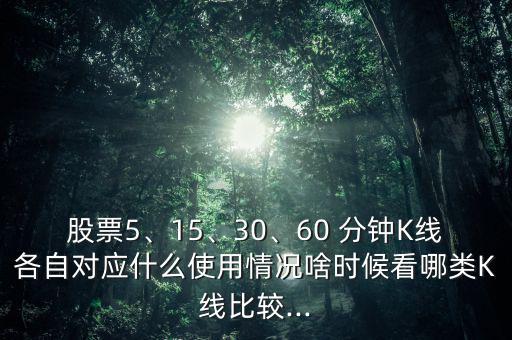 股票5、15、30、60 分鐘K線各自對應(yīng)什么使用情況啥時候看哪類K線比較...