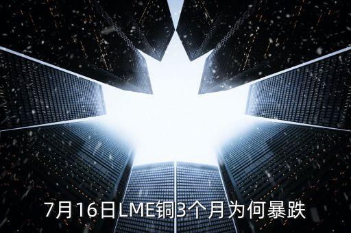 7月16日LME銅3個(gè)月為何暴跌