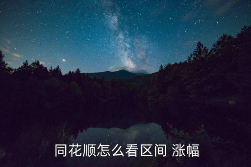  同花順怎么看區(qū)間 漲幅