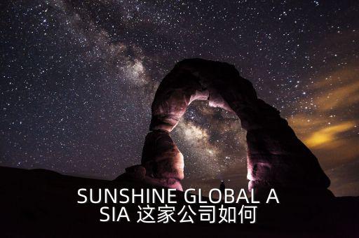 永信亞洲有限公司主要業(yè)務(wù)是什么，SUNSHINE GLOBAL ASIA 這家公司如何