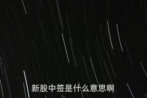 中簽號什么意思，新股的中簽號在哪里查詢呀