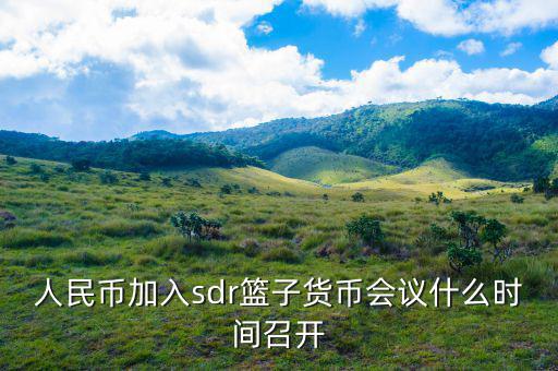 日元什么時候加入sdr，人民幣加入sdr籃子貨幣會議什么時間召開