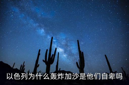 為什么以色列轟炸加沙沒(méi)人管，為什么以色列到處侵略他國(guó)而沒(méi)有人管管他制裁他