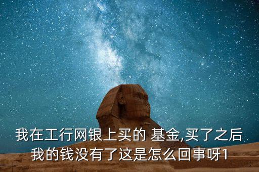 我在工行網(wǎng)銀上買的 基金,買了之后我的錢沒有了這是怎么回事呀1