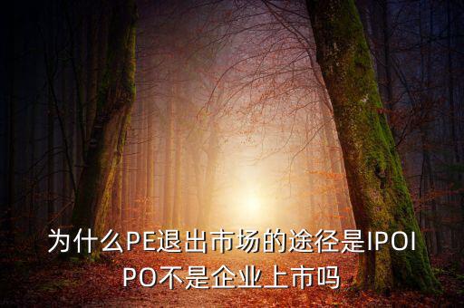 pe為什么要退出，為什么PE退出市場的途徑是IPOIPO不是企業(yè)上市嗎